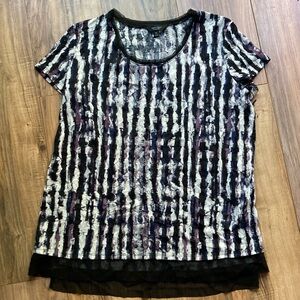 Simply Vera by Vera Wang XL Blk/Purple/White New